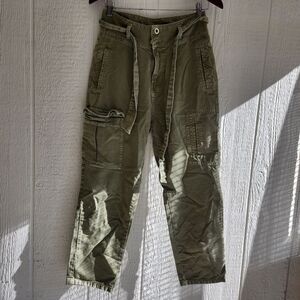 Zara Womens  green cargo pants